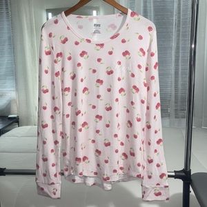 PINK Victoria's secret Cherries Longsleeve Pajama Shirt